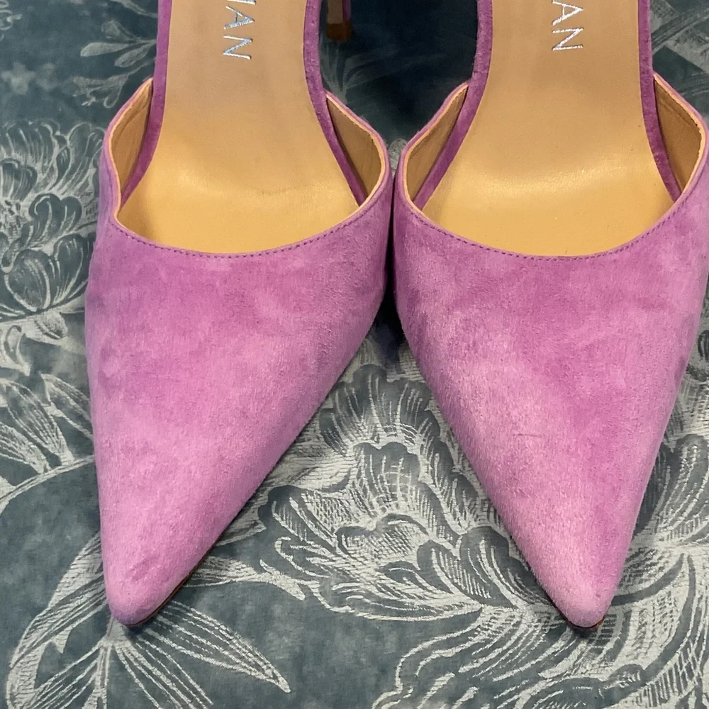Stuart Weitzman Lavender Ankle Strap Heels - Picture 3 of 10